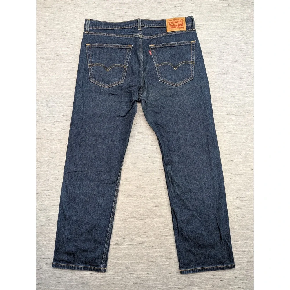 Levi's 505 Regular Fit Jeans Dark Wash‎ Classic Denim Pants 36x29 Normcore